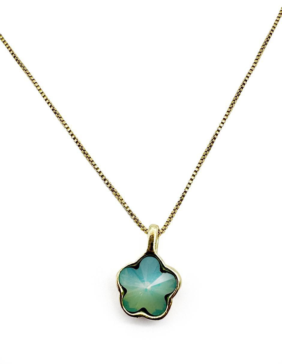Collar de flor de oro laminado 10 K
