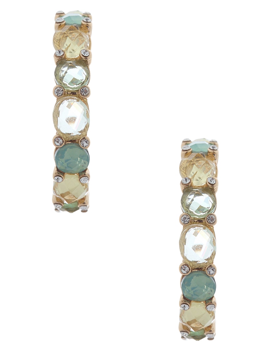 Arracadas Gemstone Glow con acabado pavé cristal
