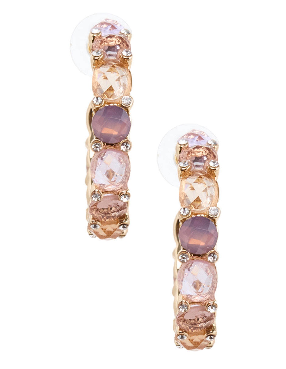 Arracadas Gemstone Glow con acabado lustre cristal