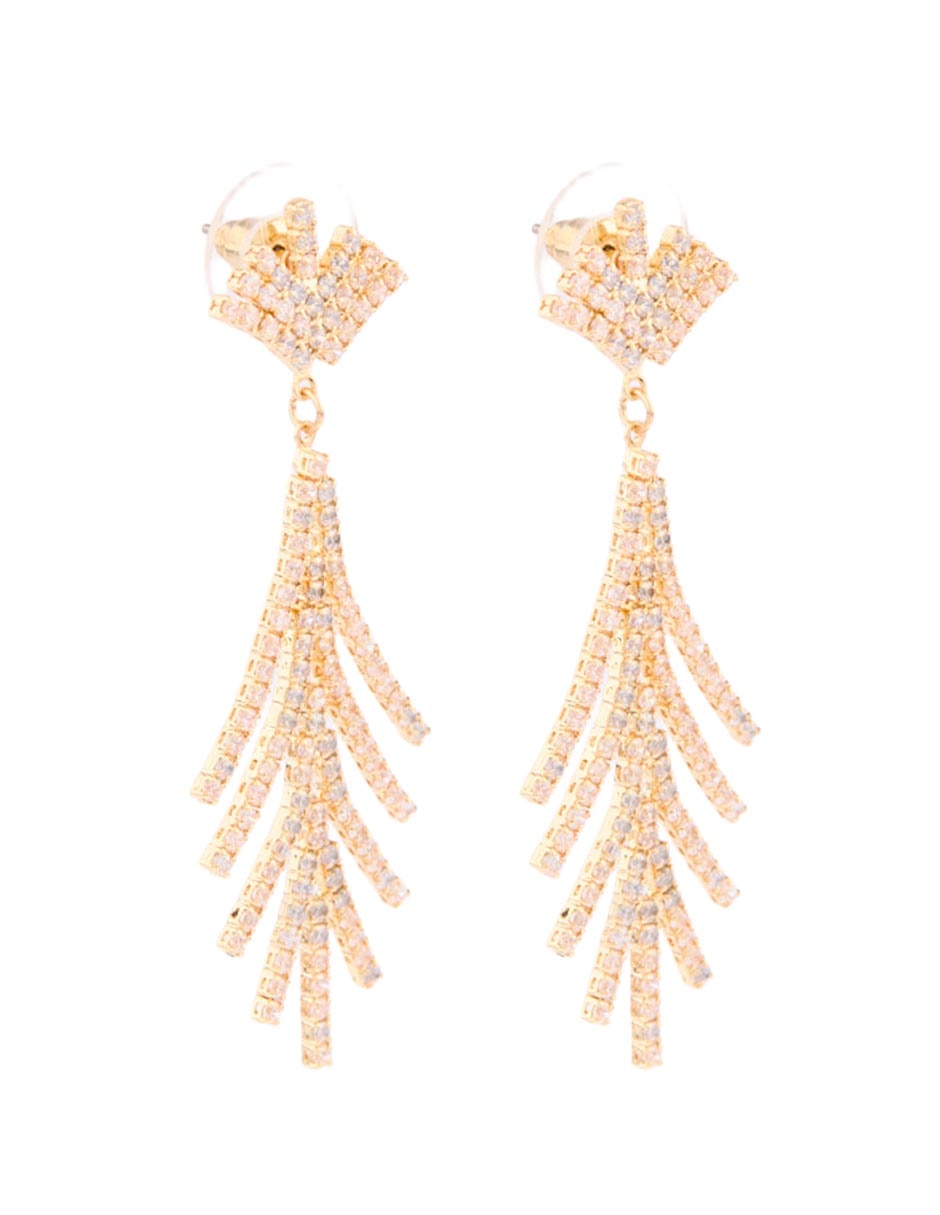 Aretes Glimmering Ears con acabado brillante cristal 2