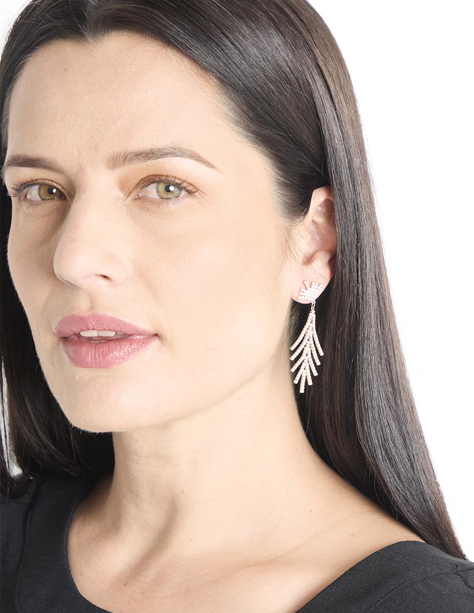 Aretes Glimmering Ears con acabado brillante cristal 4