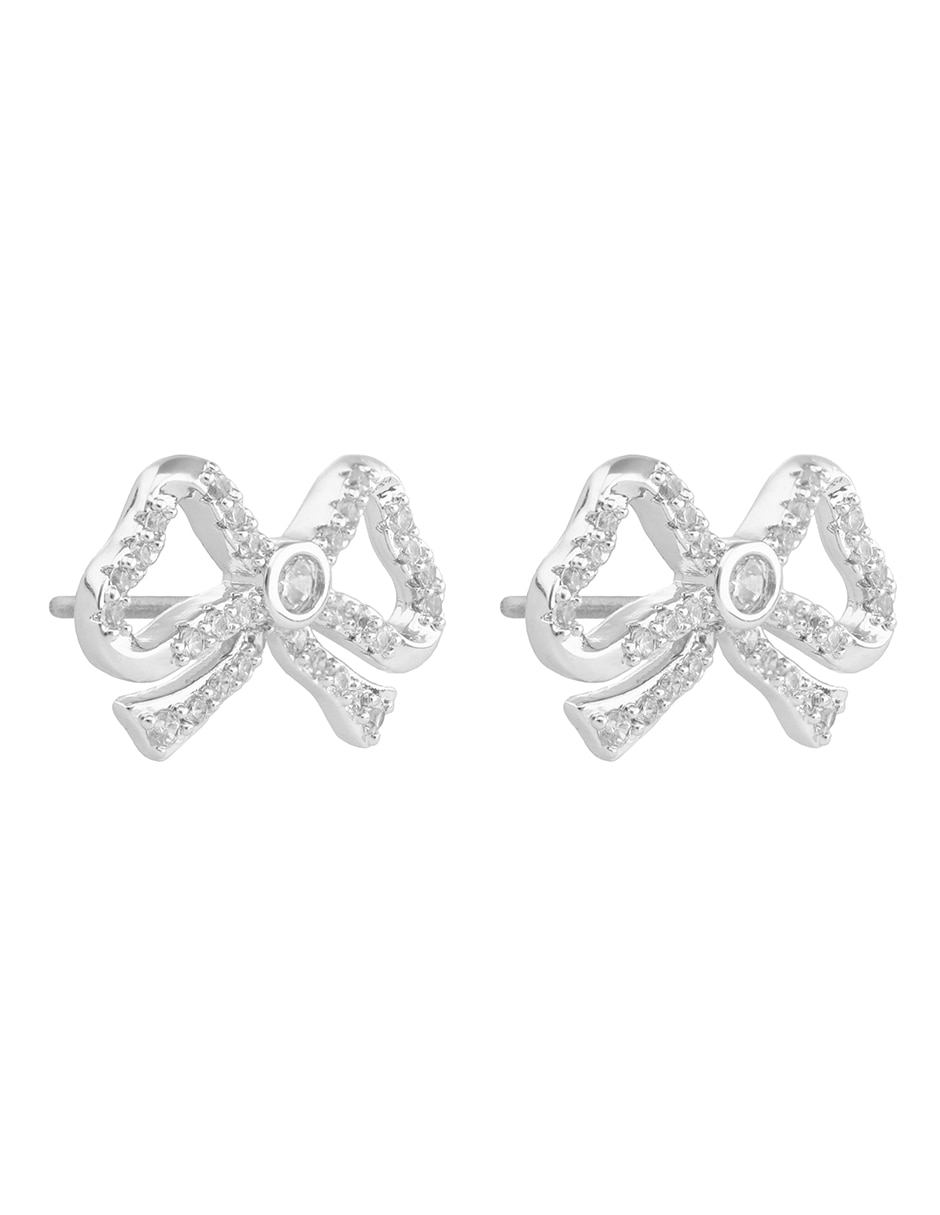 Aretes de moño Glimmering Ears con acabado brillante cristal 2