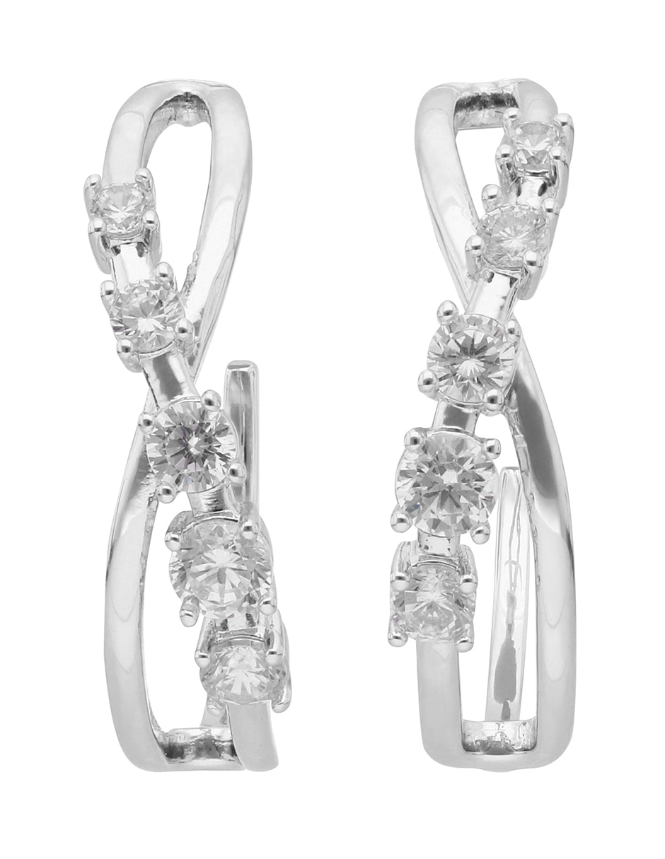 Arracadas Glimmering Ears con acabado brillante cristal
