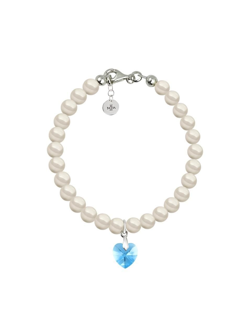 Pulsera de plata con perla de cristal p 925 Éclair