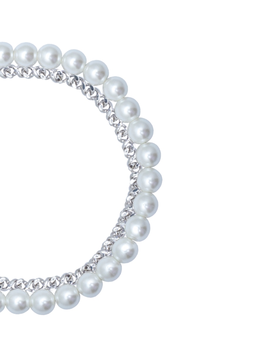 Pulsera con perla Perla Y Cadena Diamantada 2