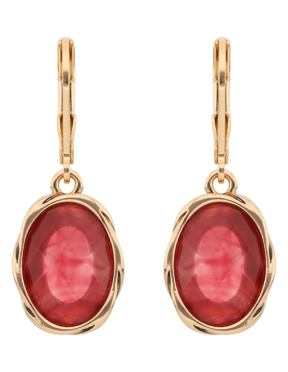 Aretes de círculo con acabado brillante