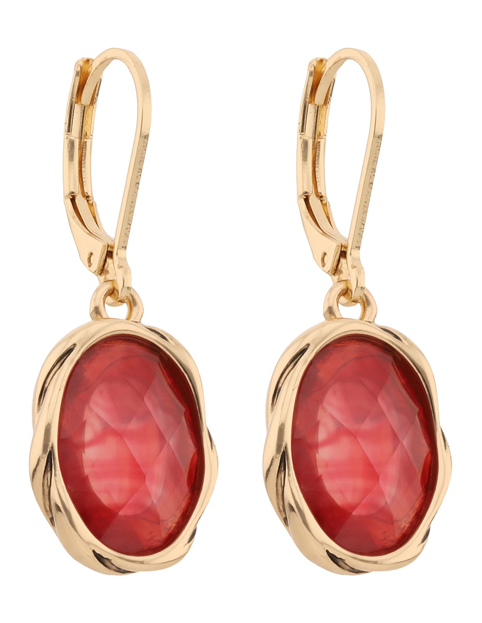 Aretes de círculo con acabado brillante 2