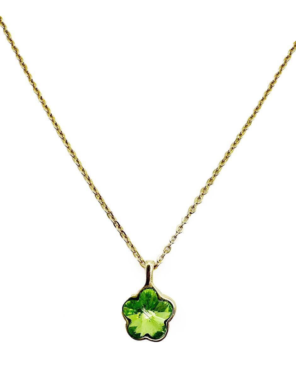 Collar de flor de oro laminado 10 K Collar de flor de oro laminado 10 K