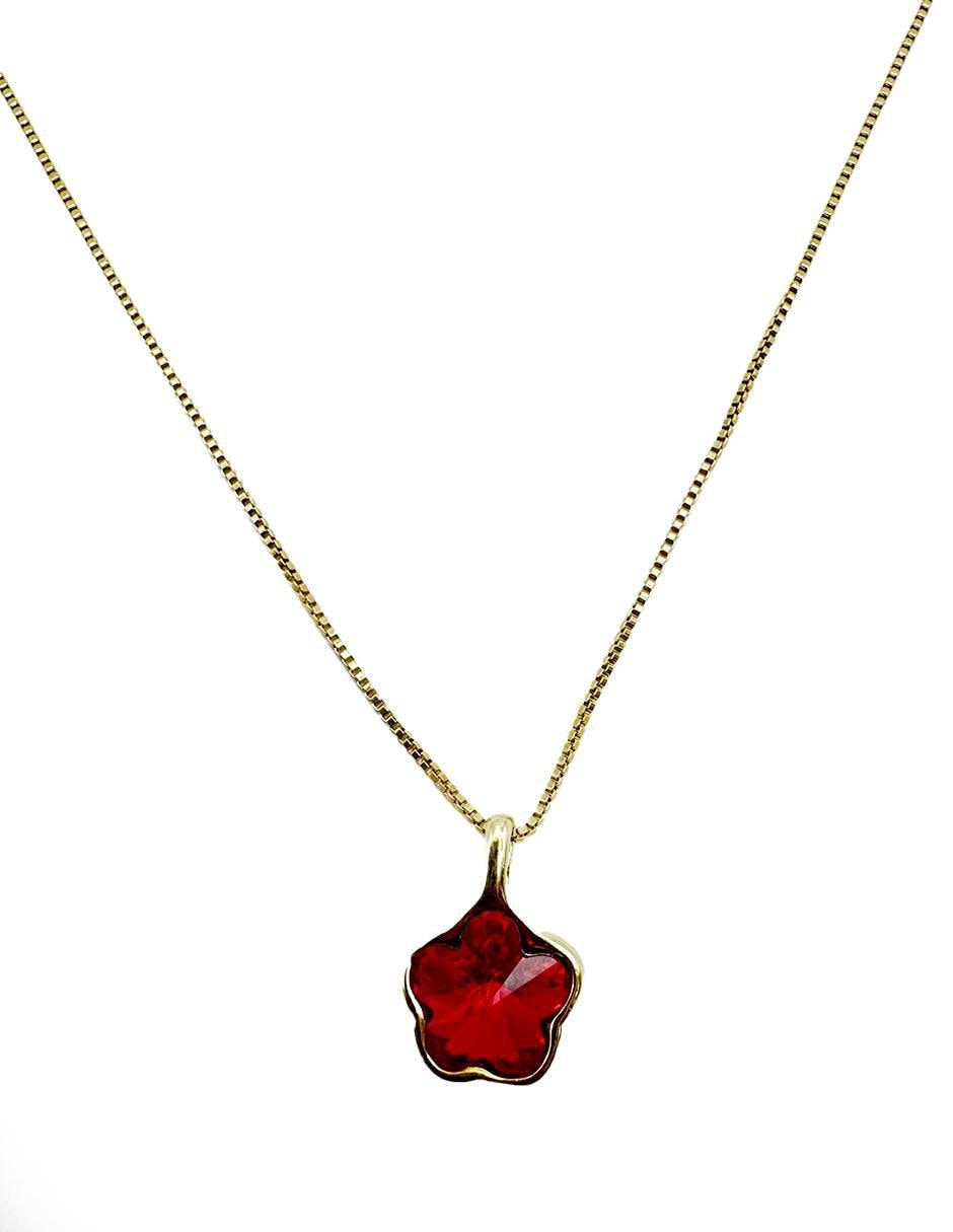 Collar de flor de oro laminado 10 K