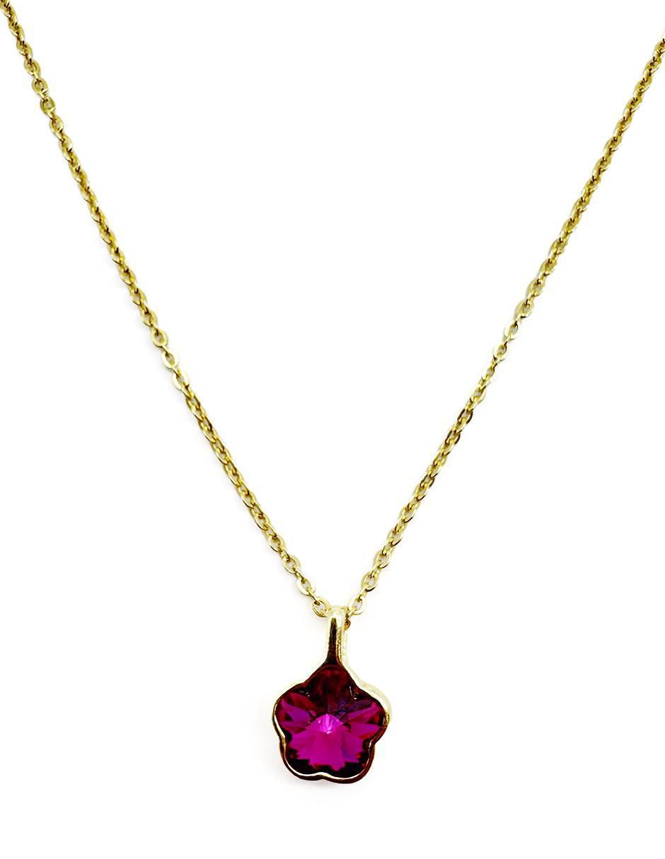 Collar de flor de oro laminado 10 K Collar de flor de oro laminado 10 K