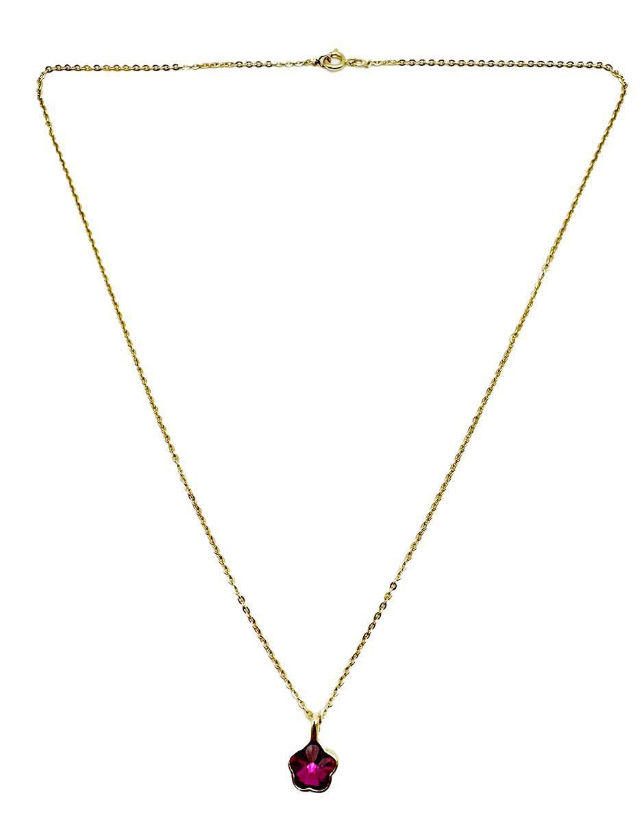 Collar de flor de oro laminado 10 K 3