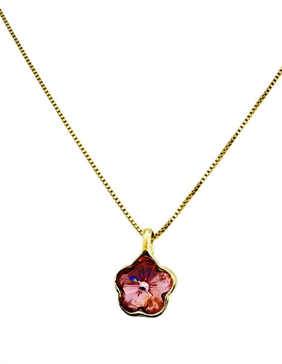 Collar de flor de oro laminado 10 K