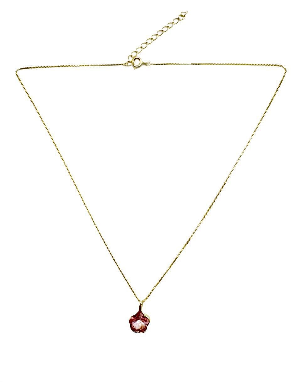 Collar de flor de oro laminado 10 K 3