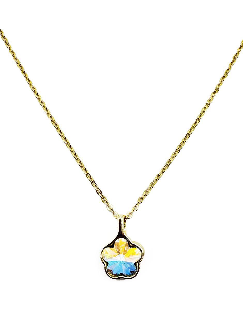 Collar de flor de oro laminado 10 K Collar de flor de oro laminado 10 K