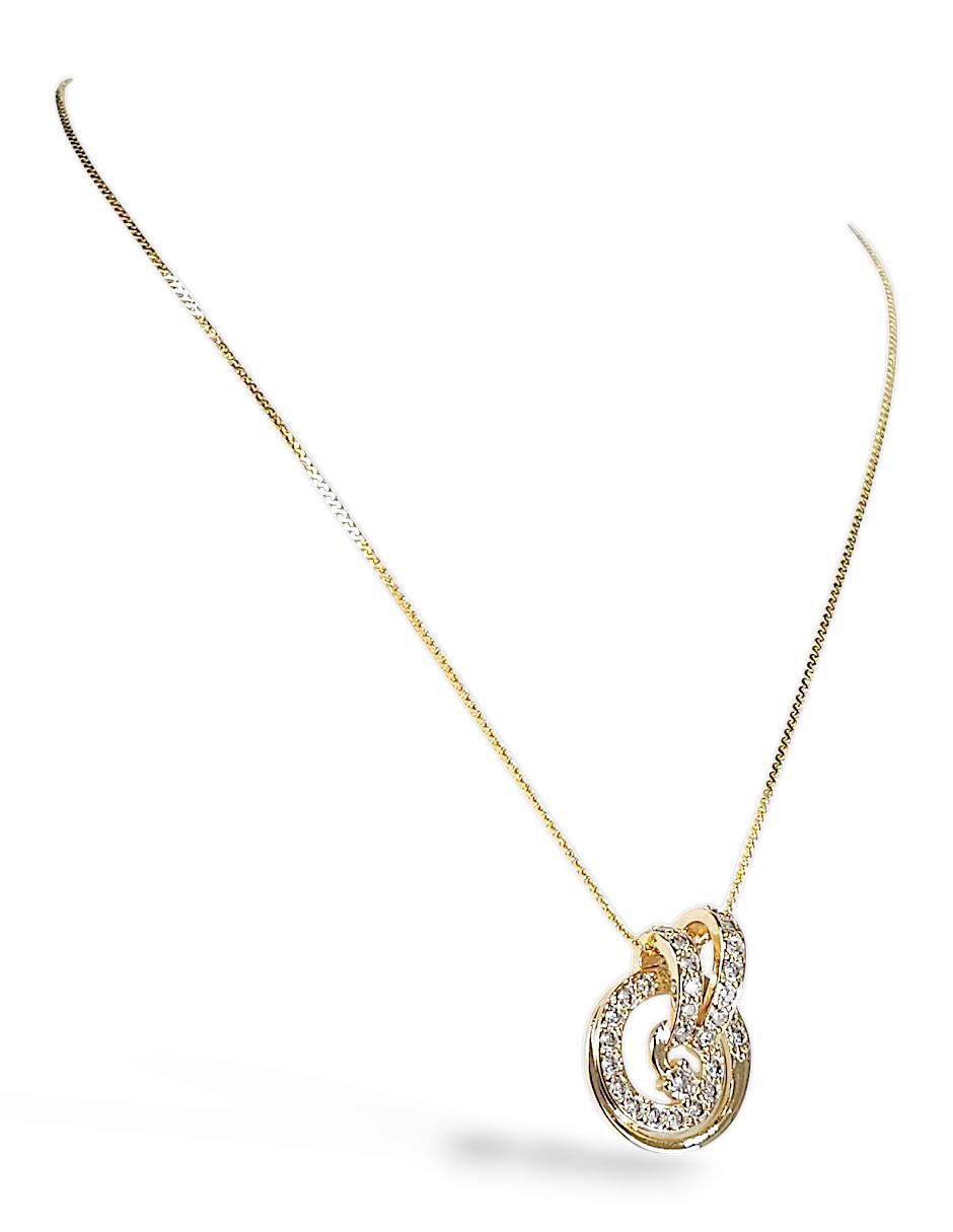 Aretes y collar 18 k zirconia 3