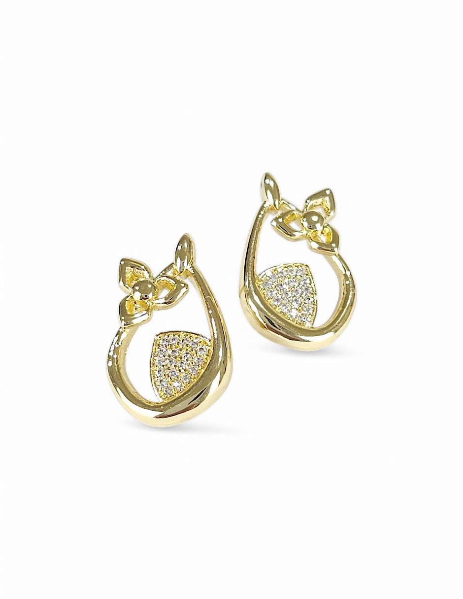 Aretes y collar 18 k zirconia 6