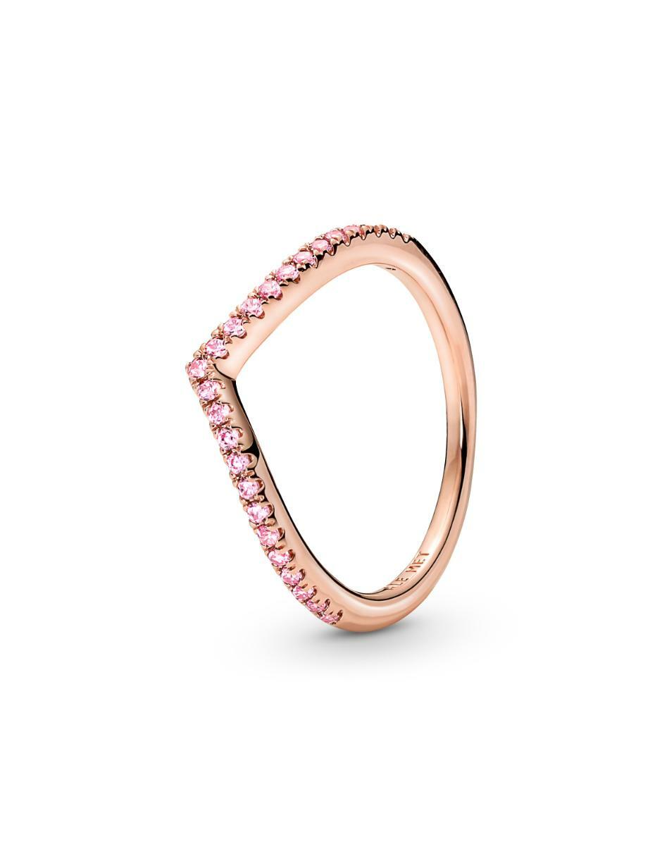 Anillo Timeless de plata P 925 zirconia cúbica con acabado baño de oro rosa