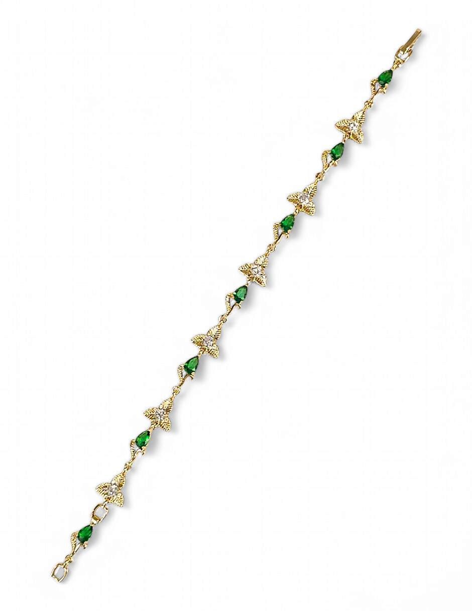 Pulsera con zirconia 18 k 2