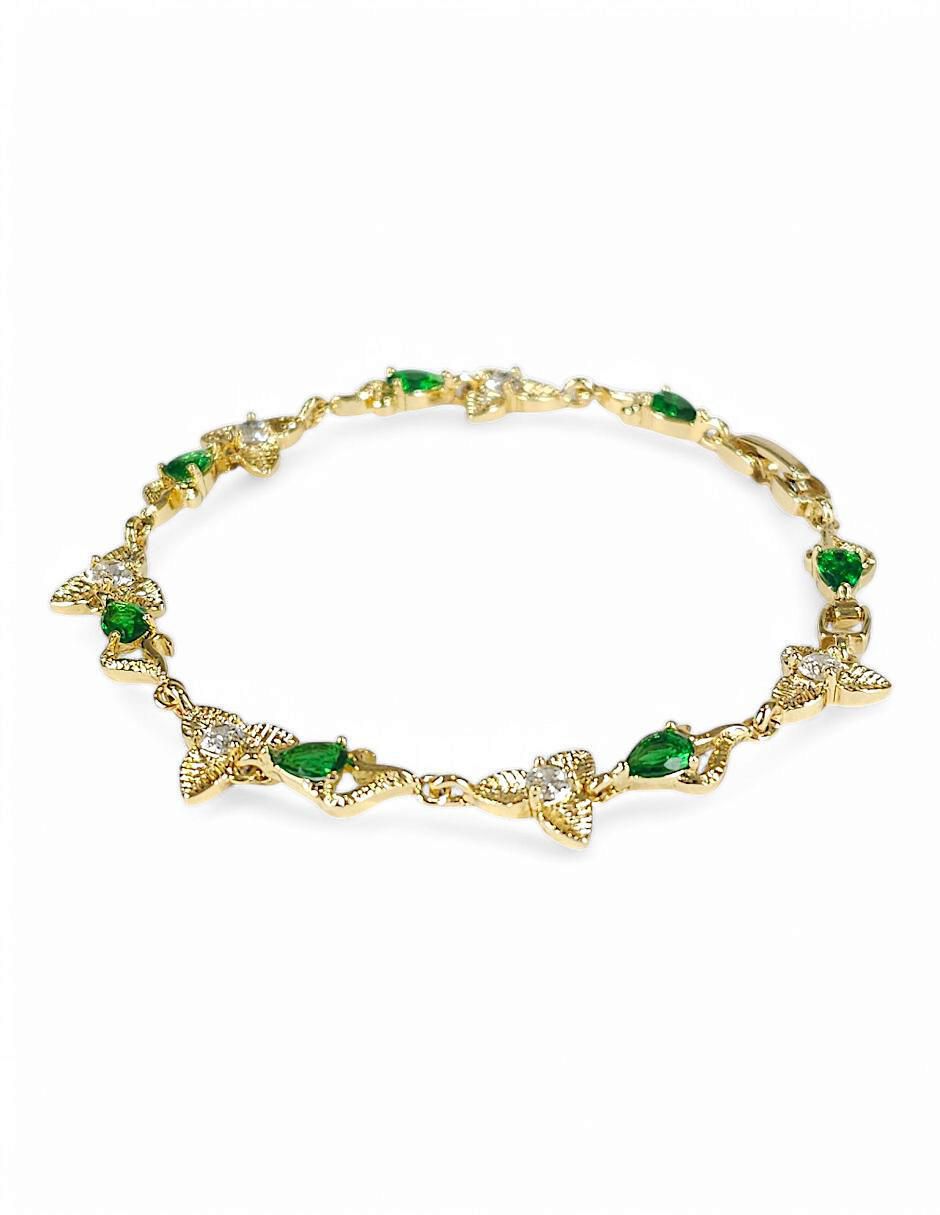 Pulsera con zirconia 18 k 3