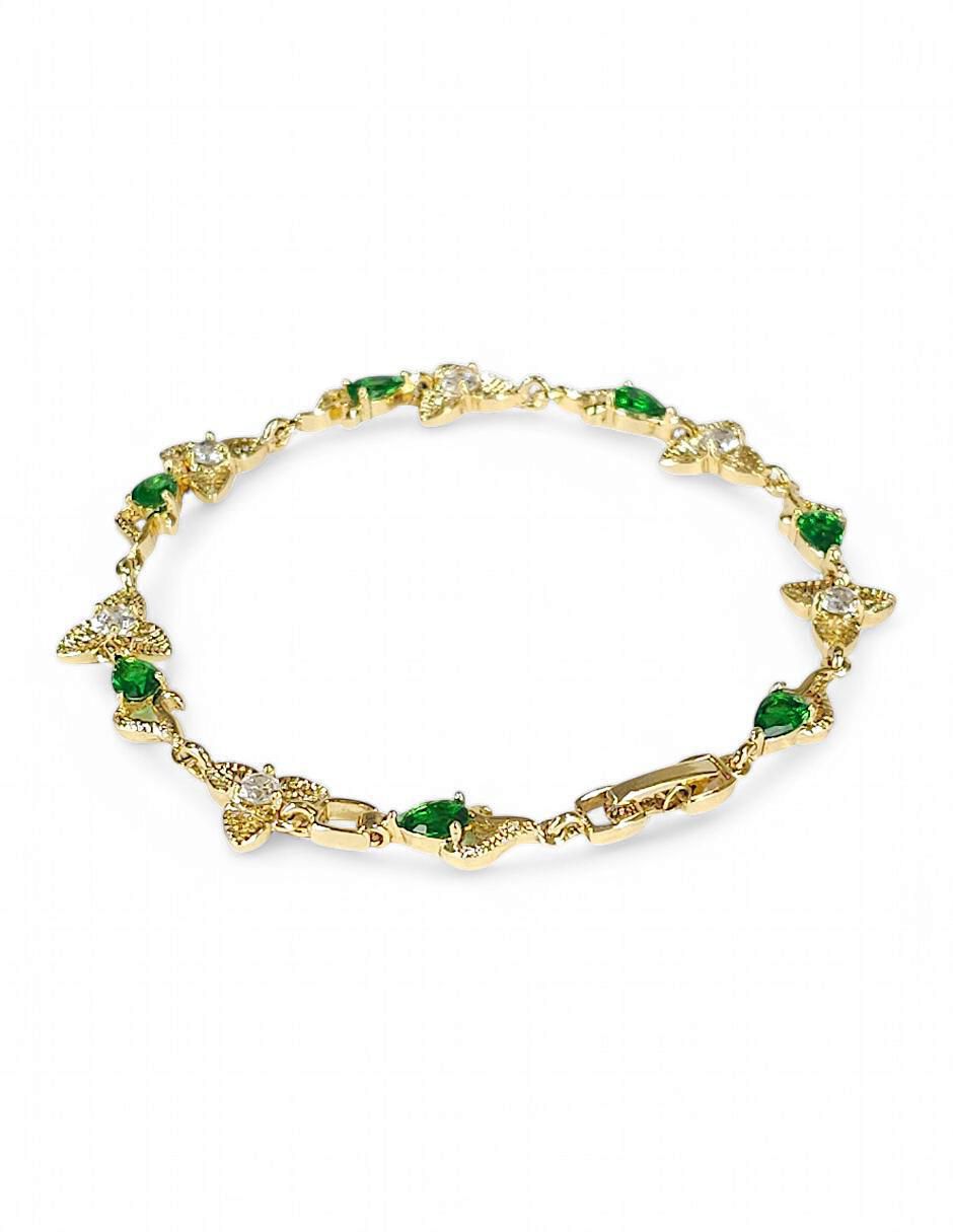 Pulsera con zirconia 18 k 4