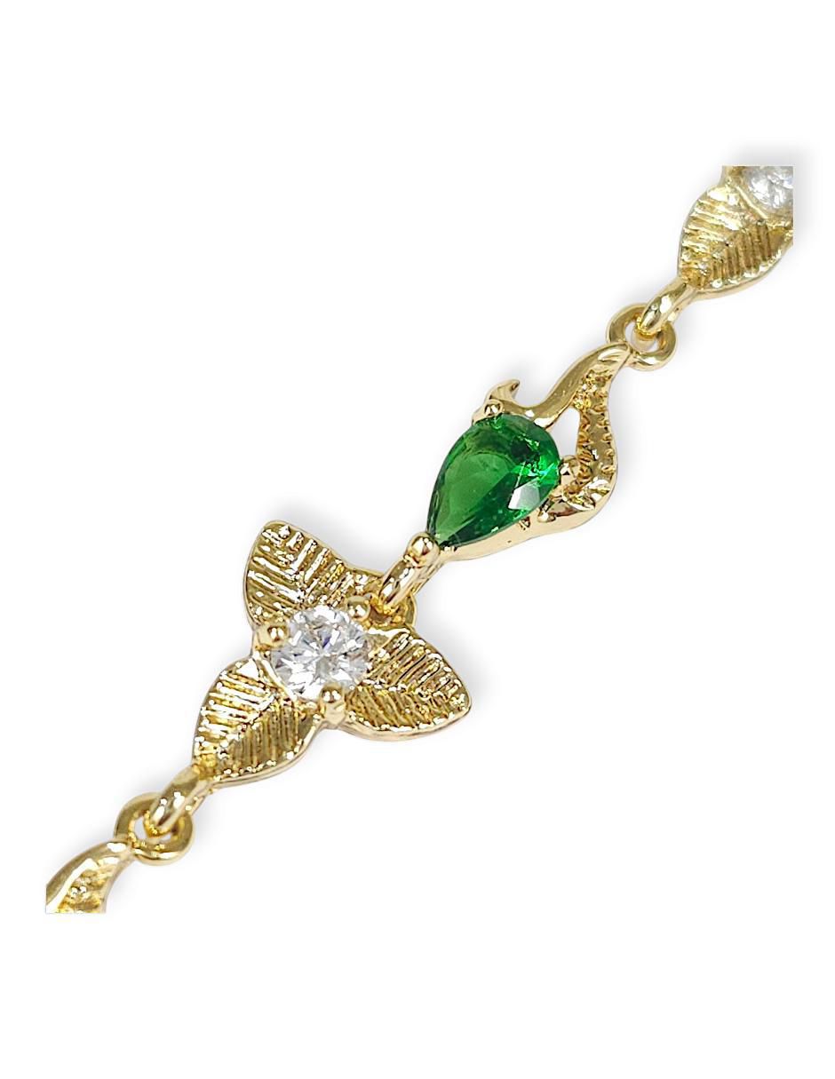 Pulsera con zirconia 18 k 5
