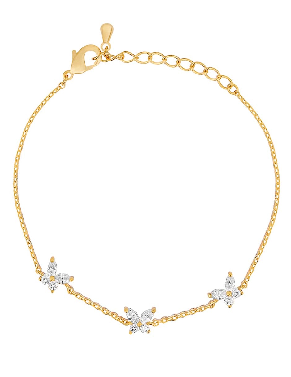 Pulsera 18 k con acabado chapa de oro