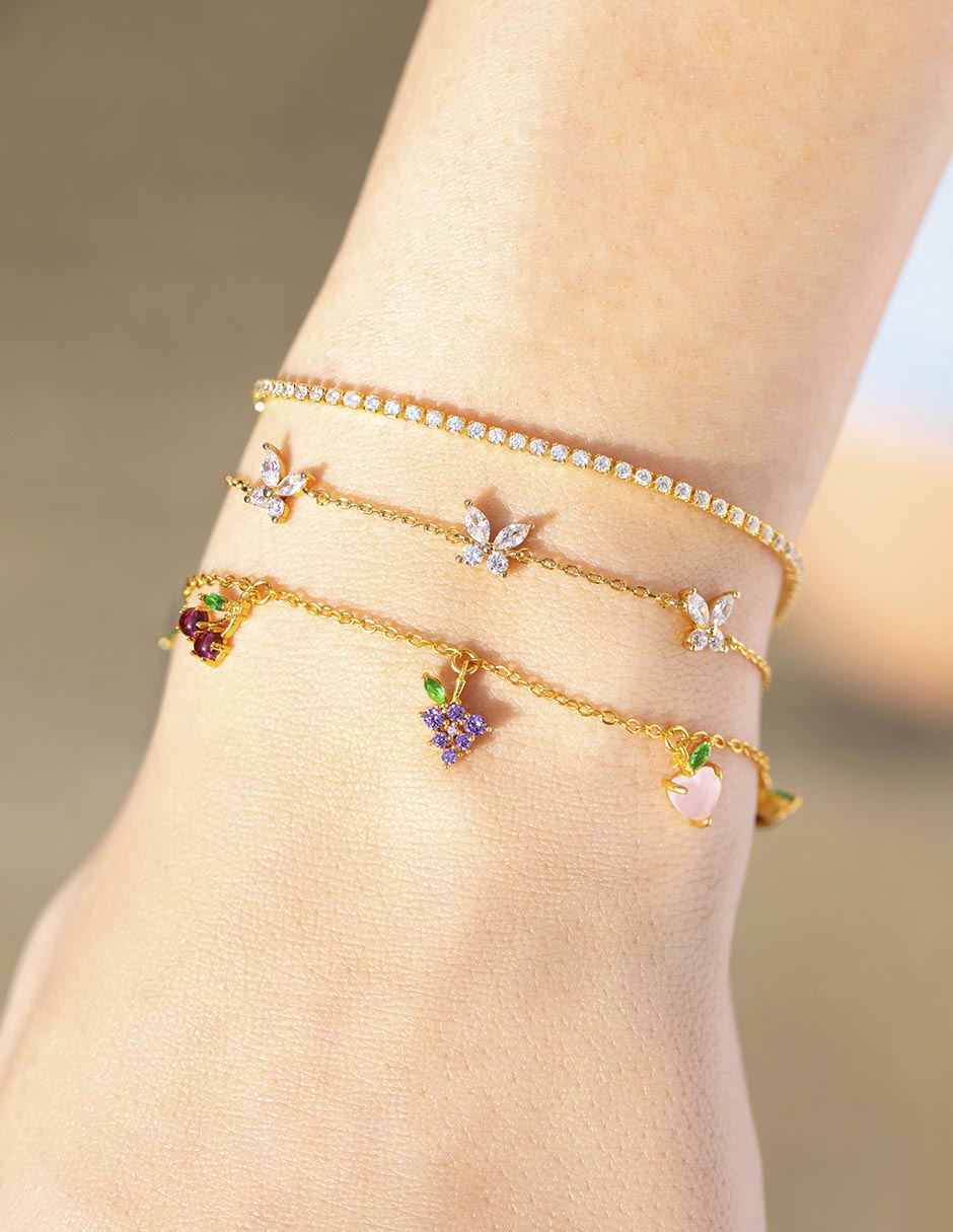 Pulsera 18 k con acabado chapa de oro 2