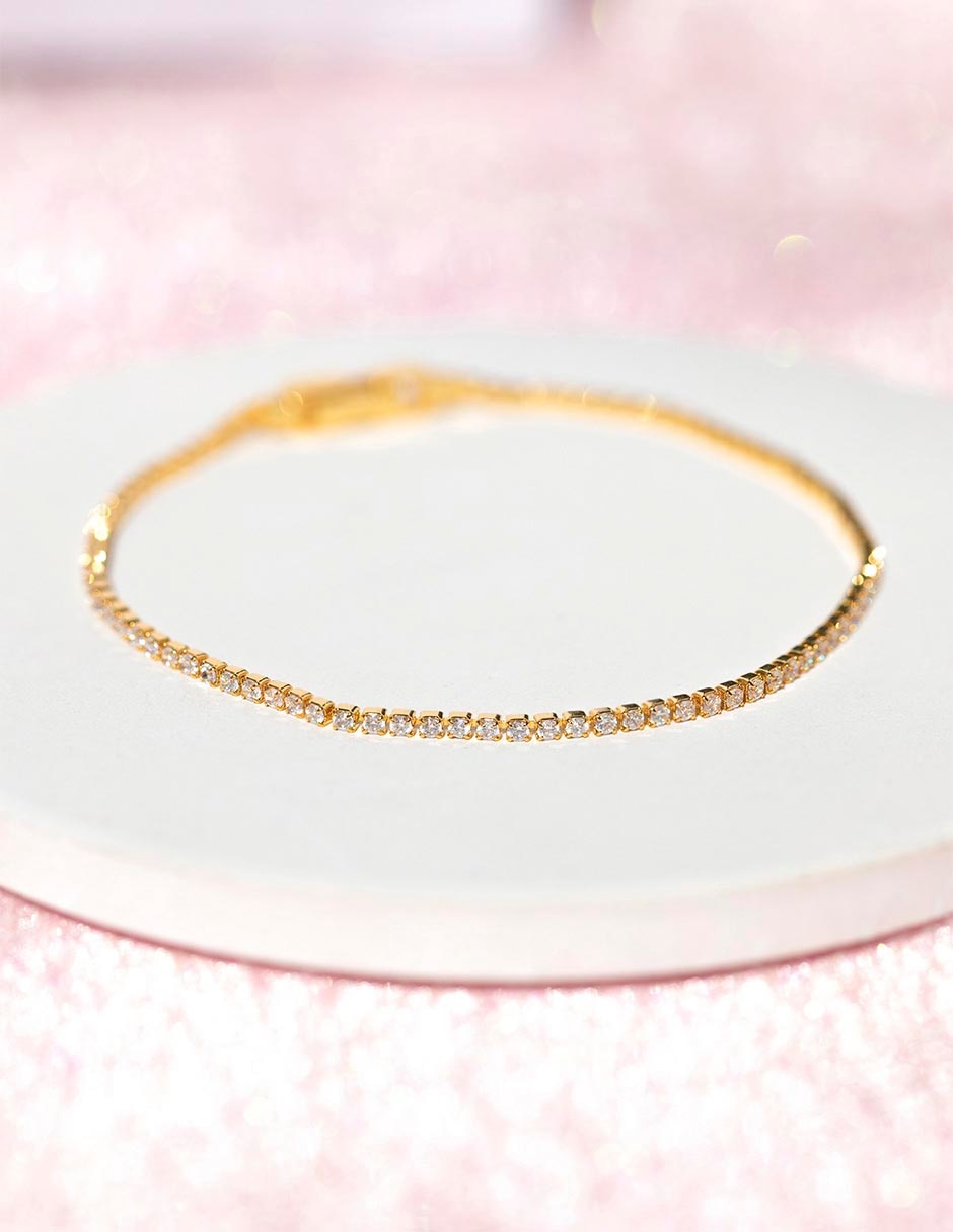 Pulsera 18 k Essentials con acabado chapa de oro 3