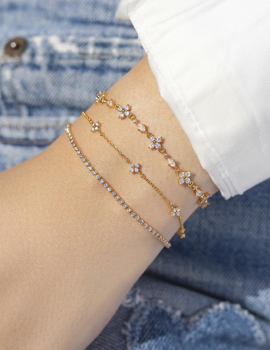 Pulsera 18 k Essentials con acabado chapa de oro 4