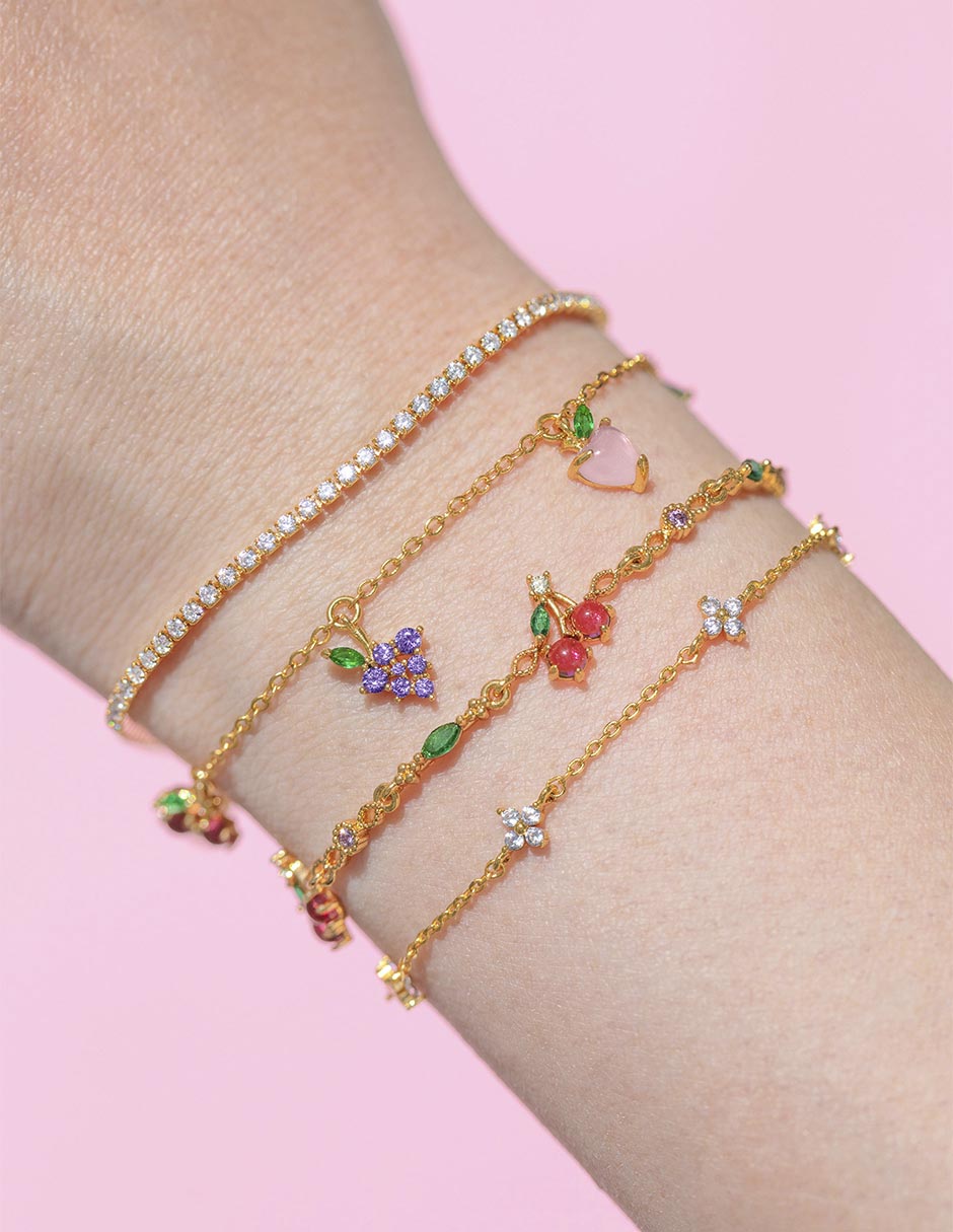 Pulsera Fruit con acabado chapa de oro 18 K 3