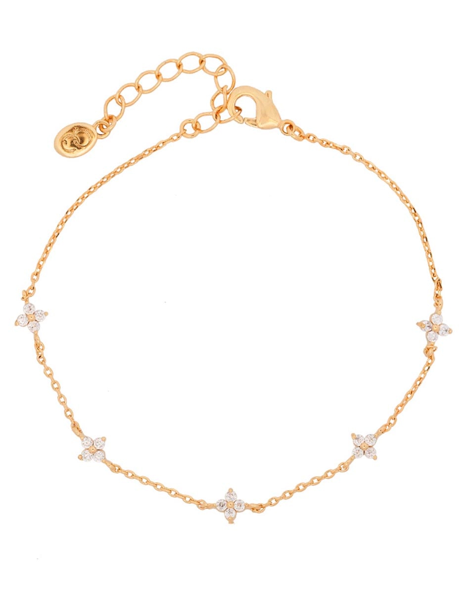 Pulsera 18 k con acabado chapa de oro