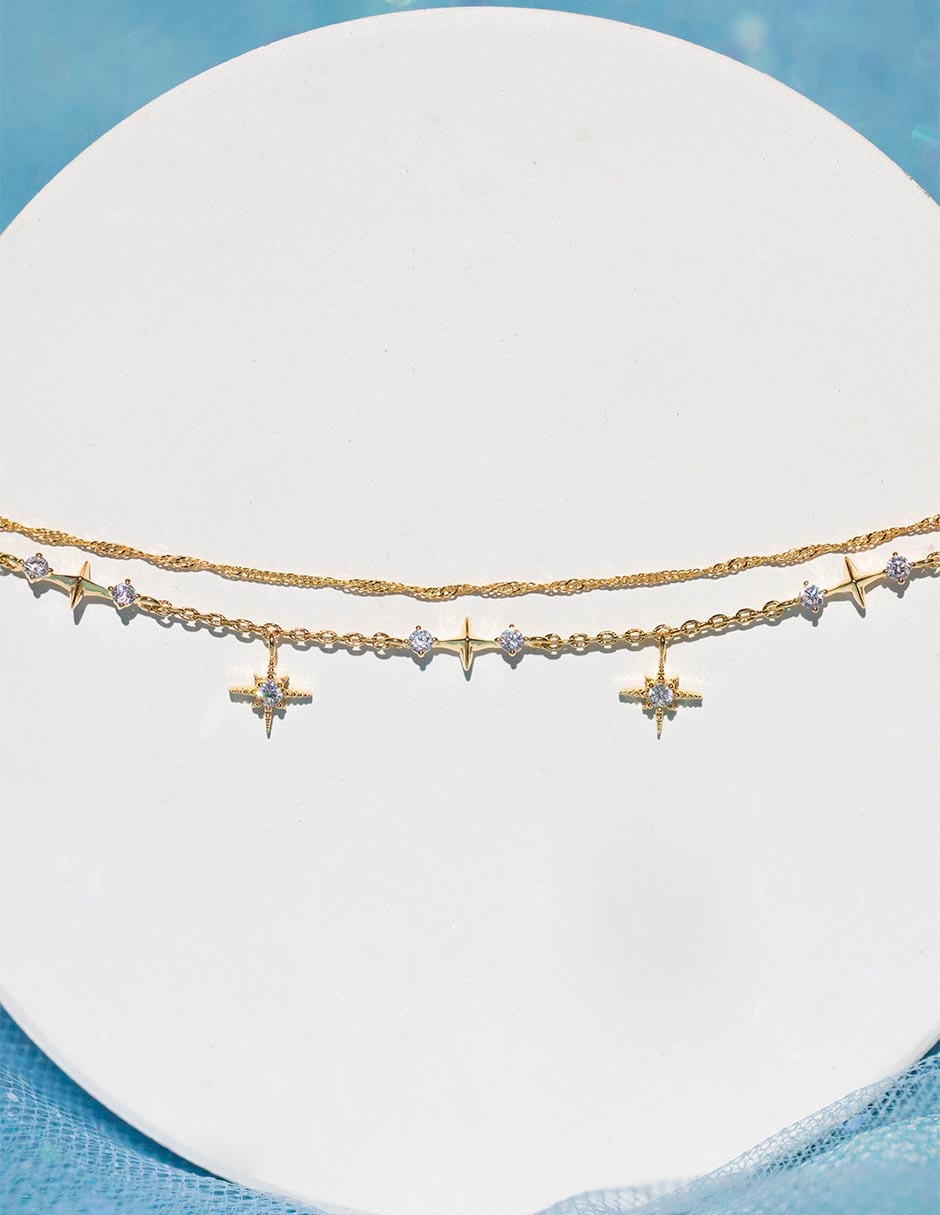 Pulsera 18 k Wandering con acabado chapa de oro 2