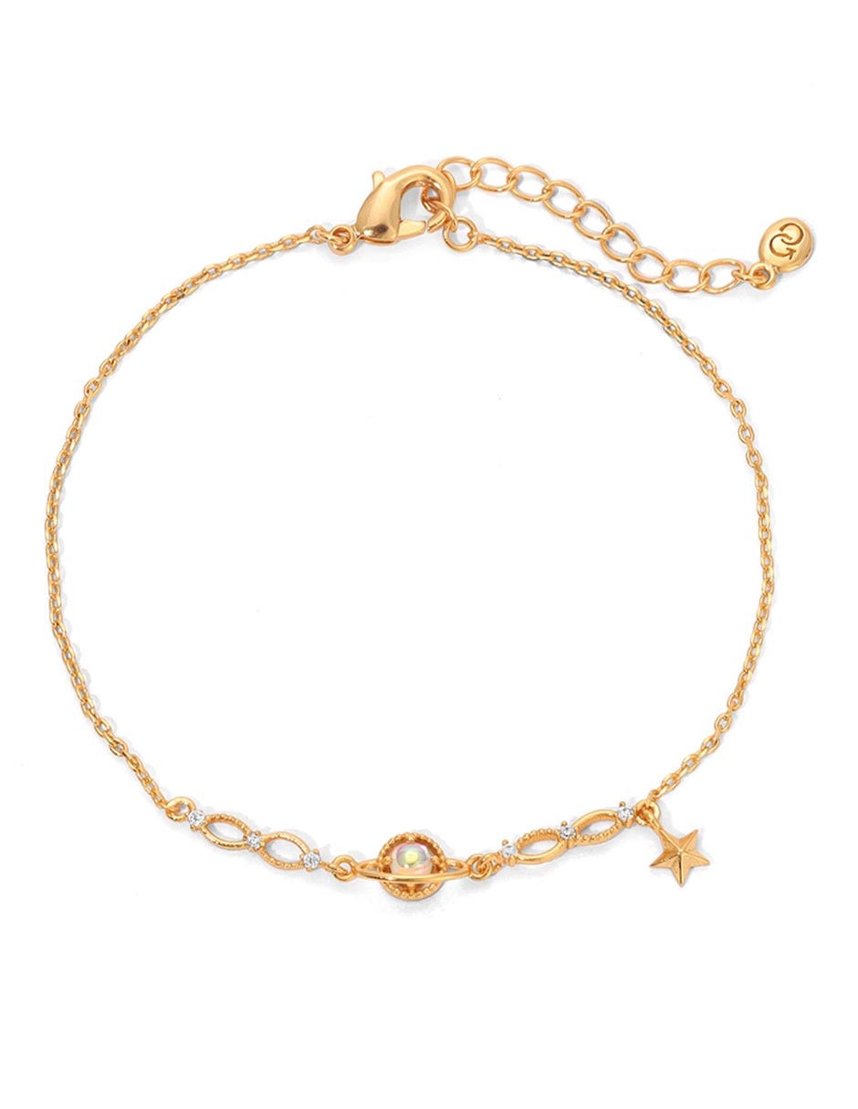 Brazalete 18 K Galaxy con acabado chapa de oro