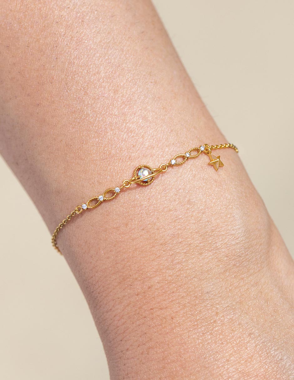 Brazalete 18 K Galaxy con acabado chapa de oro 3