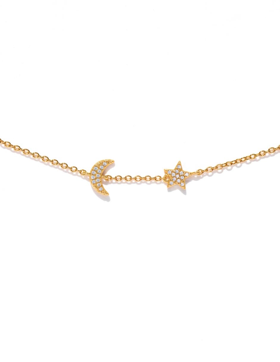 Pulsera 18 k Celestial Serenity con acabado chapa de oro