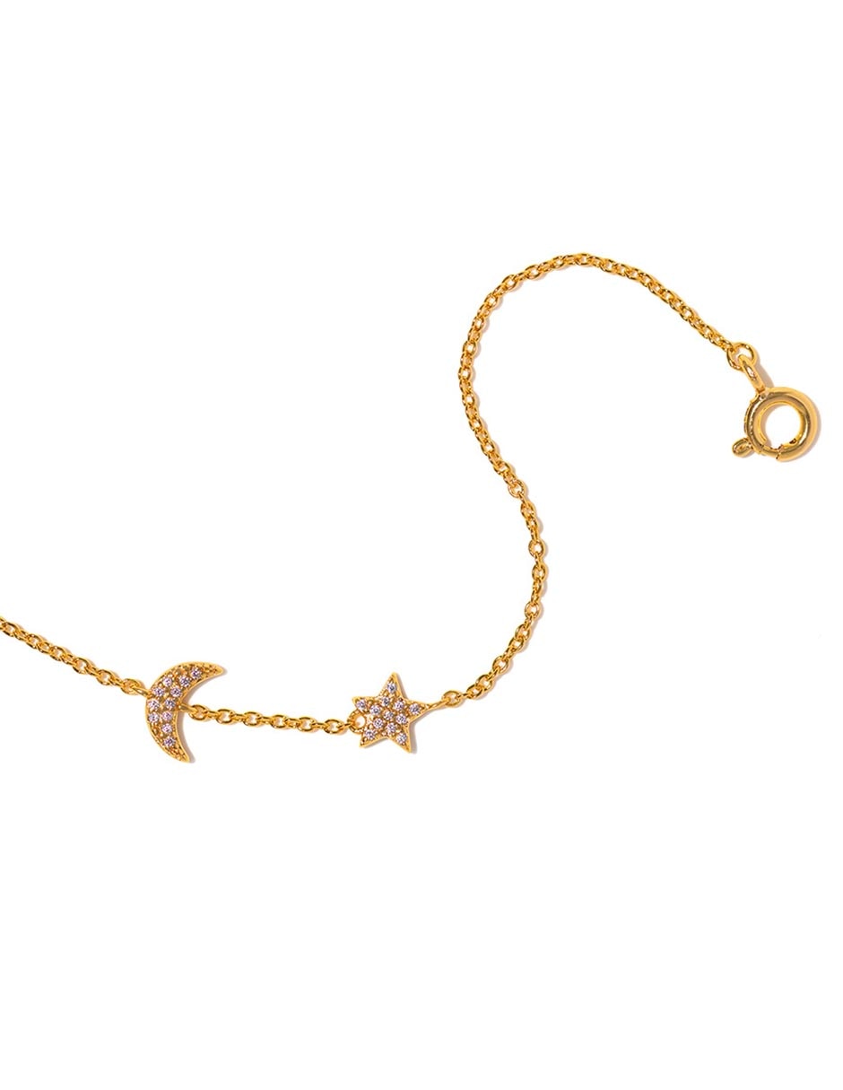 Pulsera 18 k Celestial Serenity con acabado chapa de oro 2