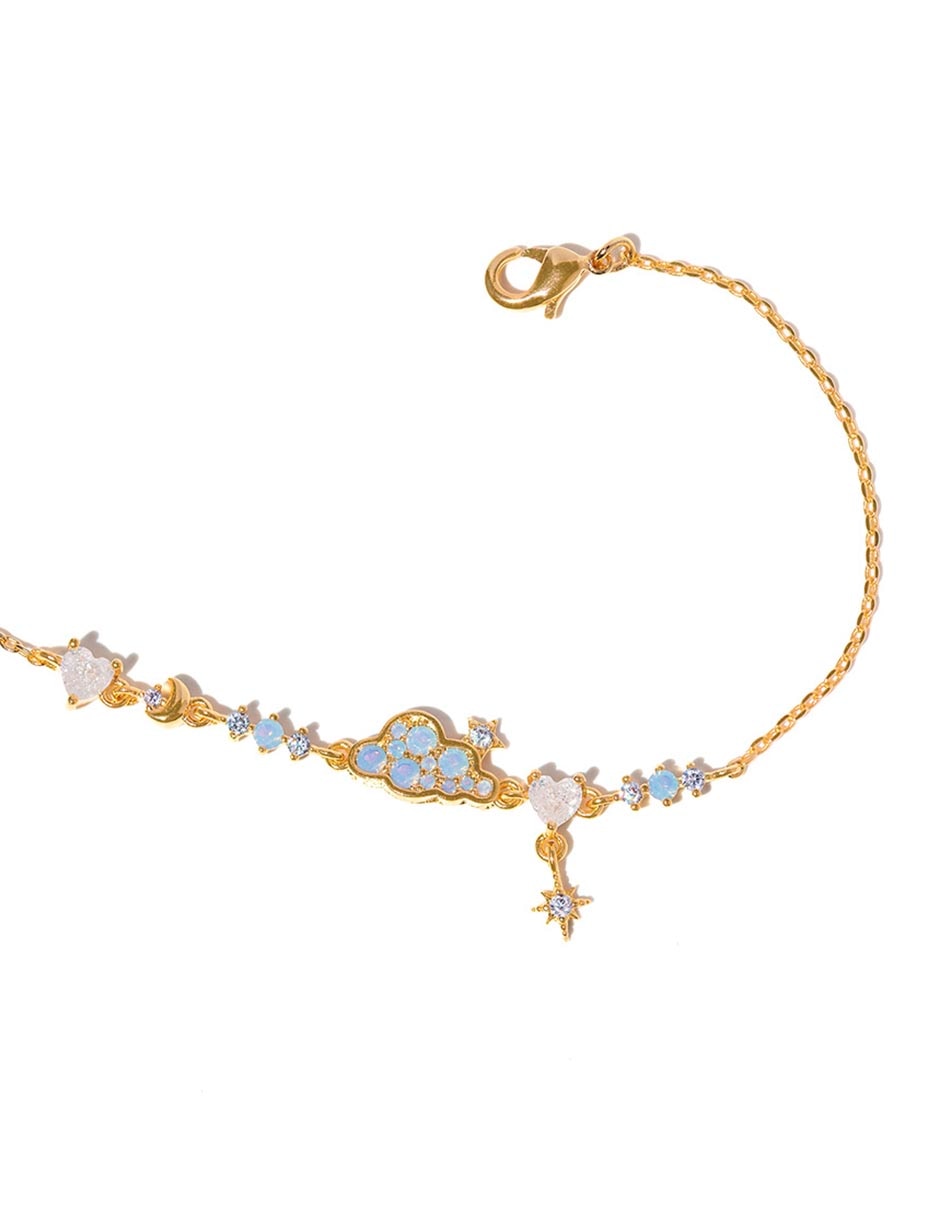 Pulsera 18 k con acabado chapa de oro
