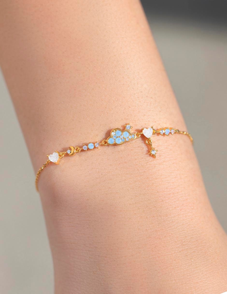 Pulsera 18 k con acabado chapa de oro 3