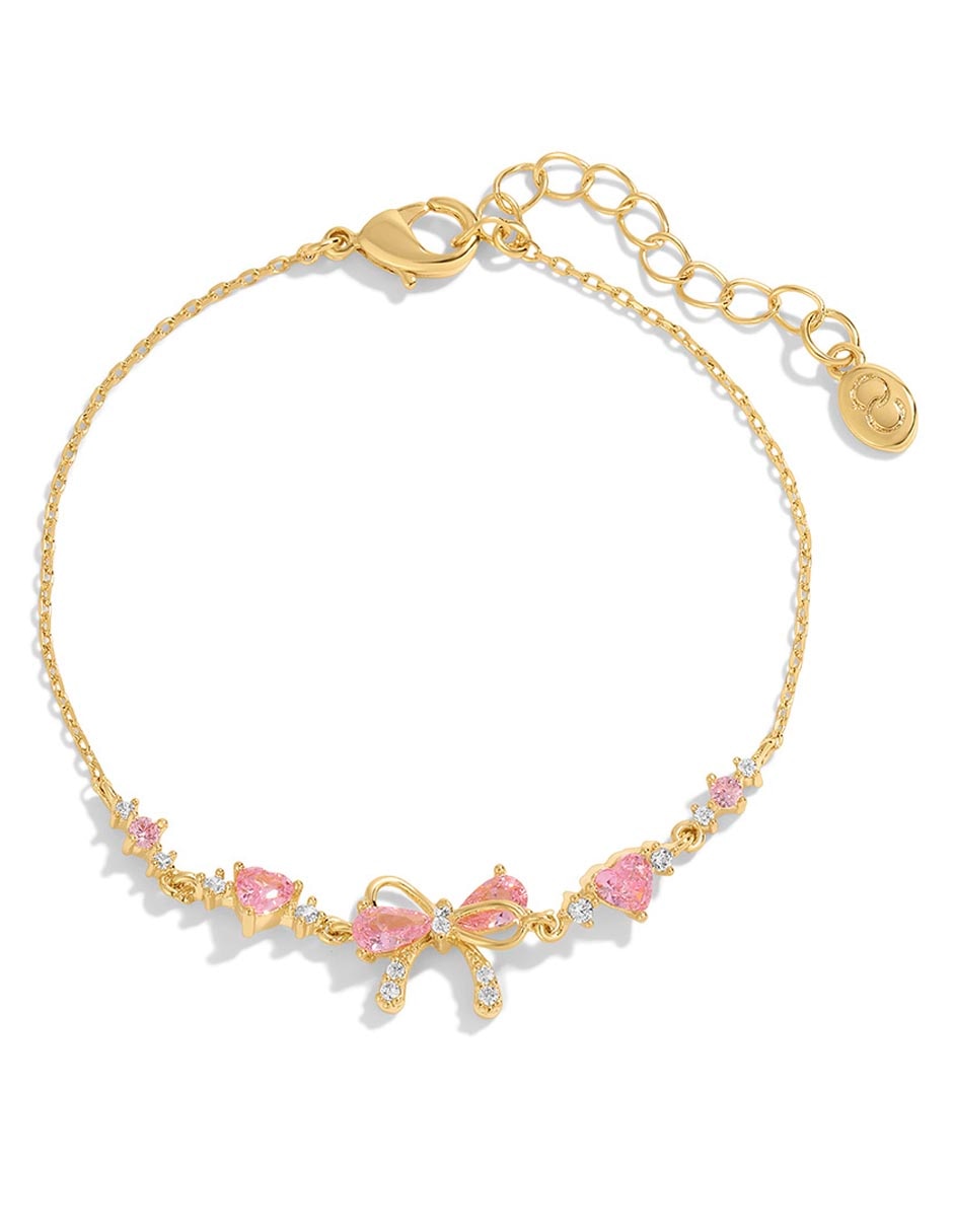 Pulsera 14 K Classic con acabado pavé