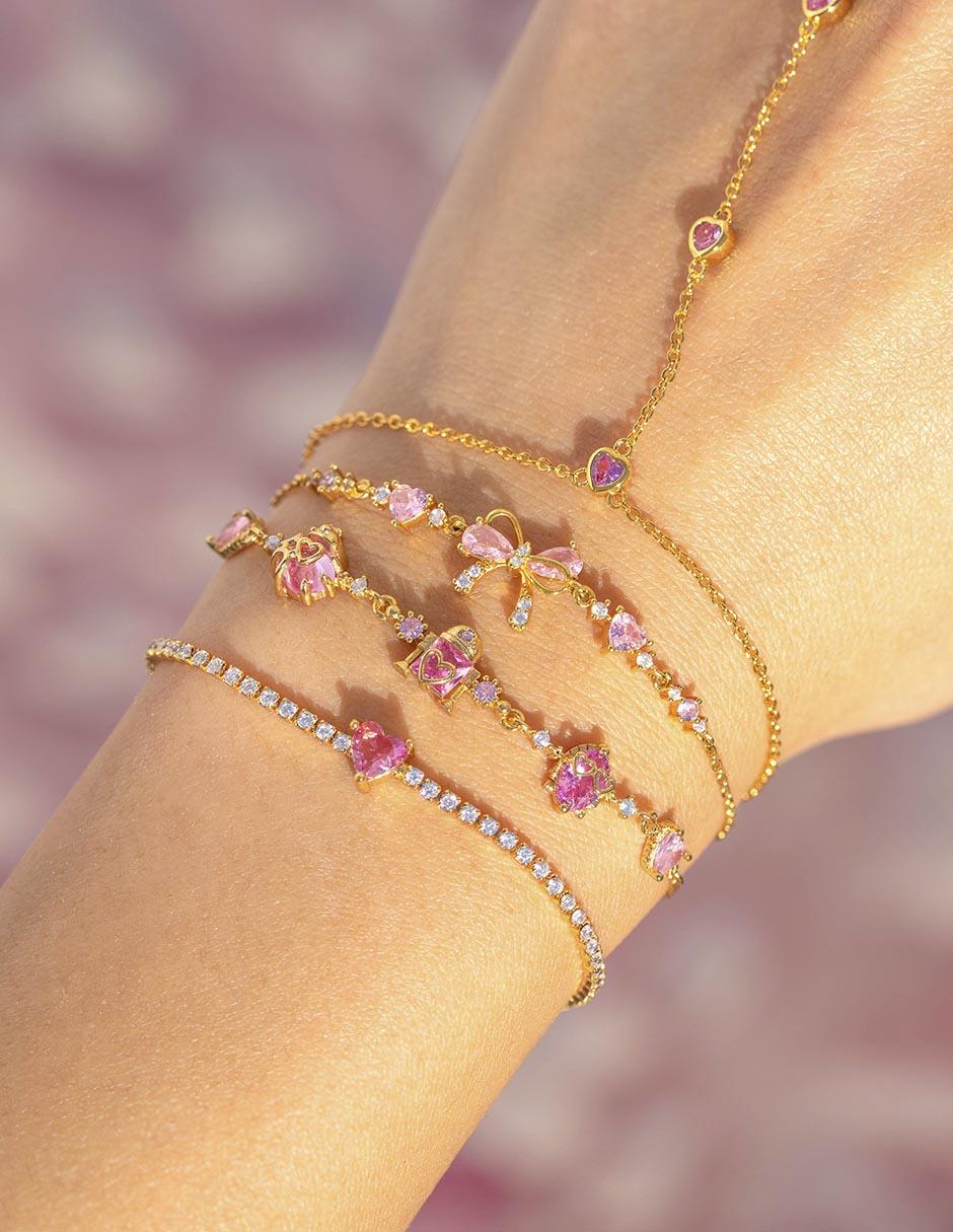 Pulsera 14 K Classic con acabado pavé 3