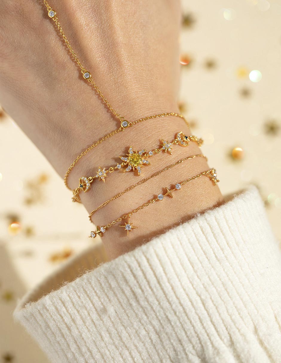 Pulsera 18 K Galaxy con acabado chapa de oro 2