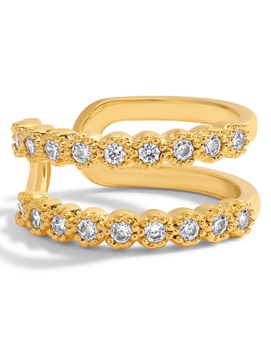 Ear cuff Classic 18 k con acabado chapa de oro