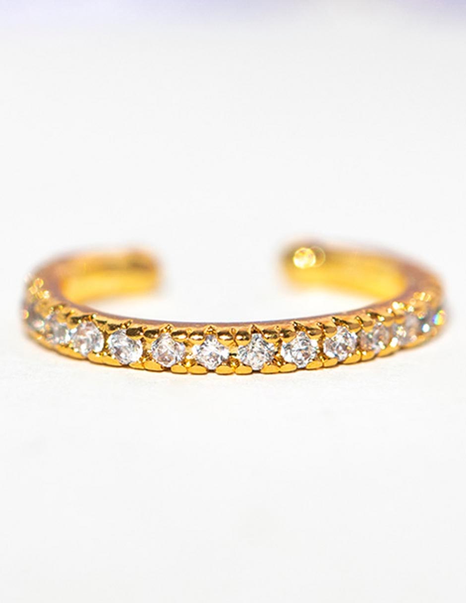 Ear cuff Classic 18 k con acabado chapa de oro 2