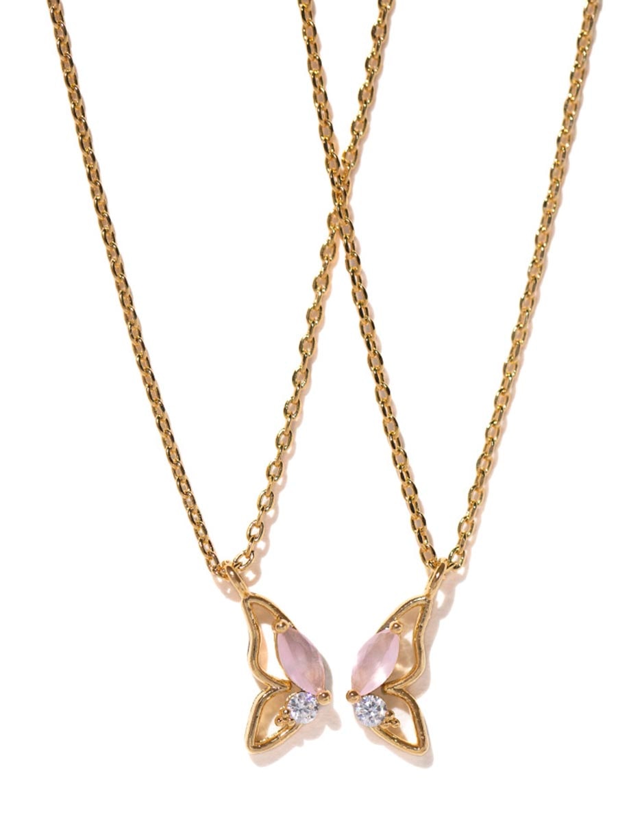 Set collar de mariposa Garden 18 K Set collar de mariposa Garden 18 K