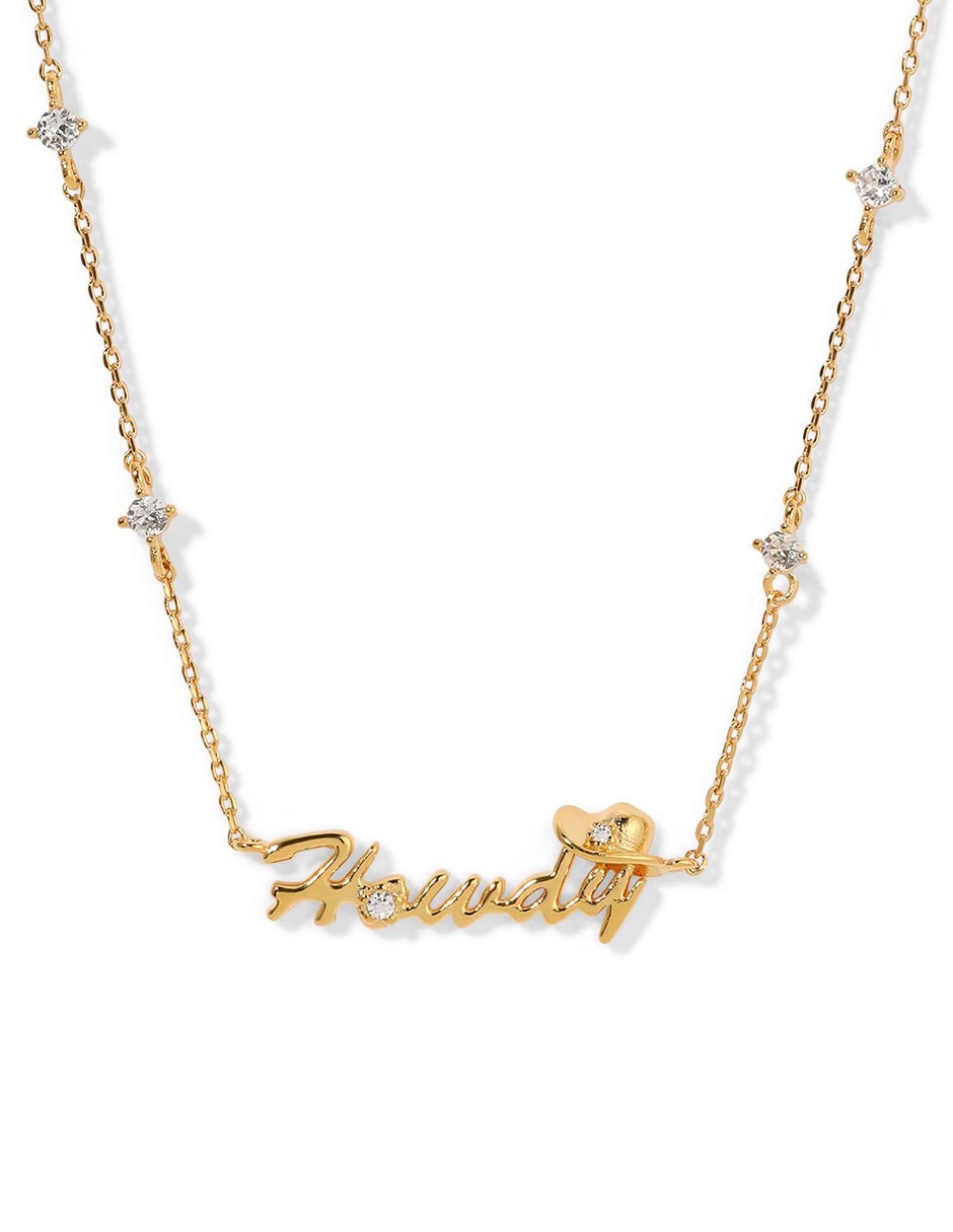 Collar de texto Howdy 18 K 2