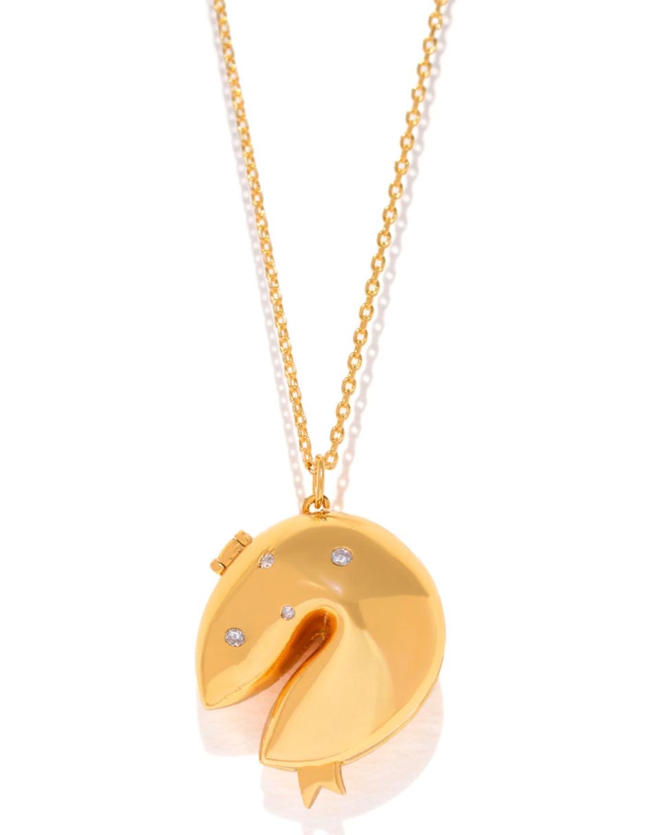Collar con dije Food de baño de oro 18 K