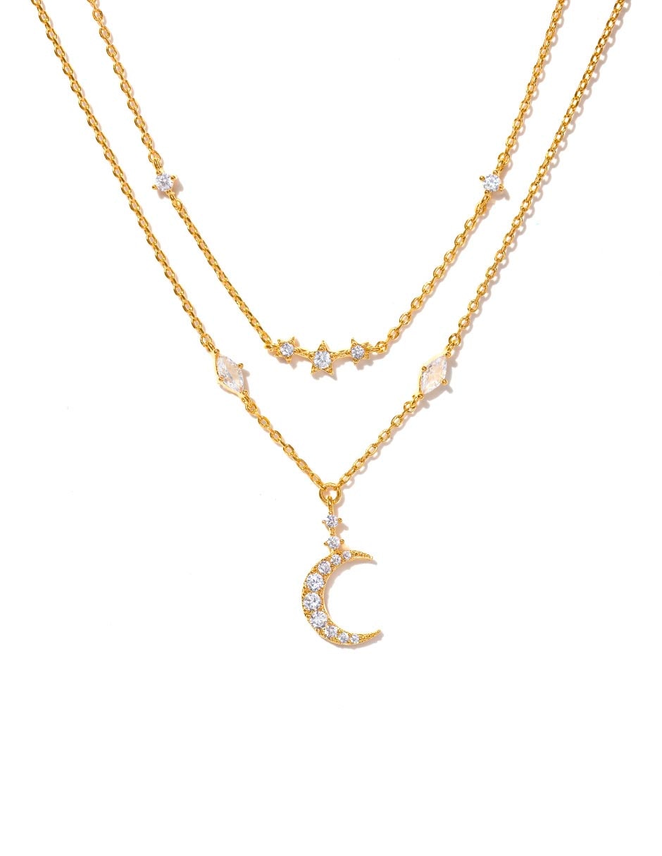 Collar Galaxy de baño de oro 18 K
