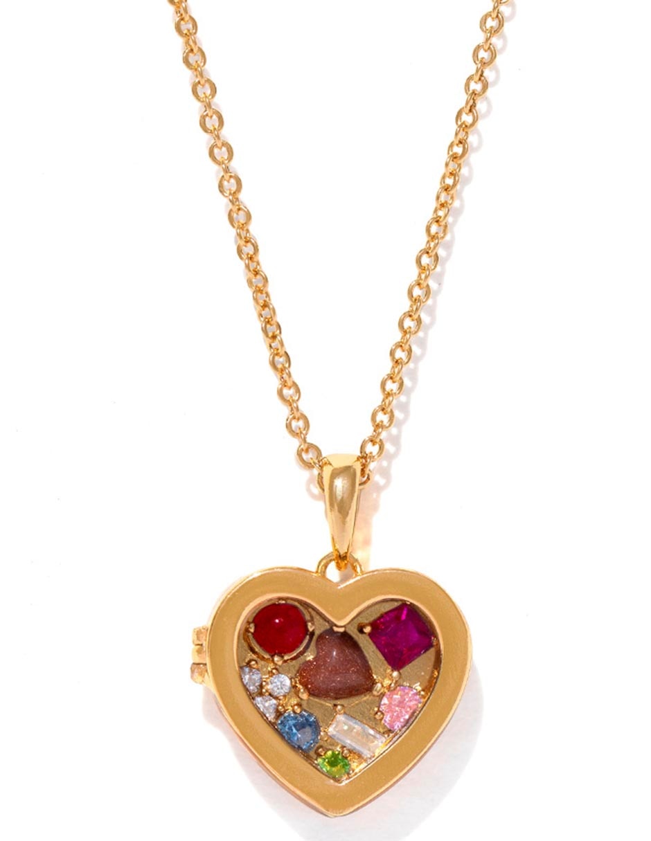 Collar con dije de corazón 18 K