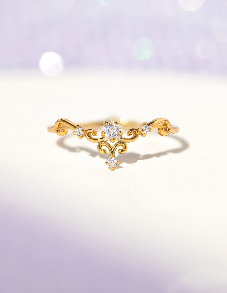 Anillo circular Wish Granted zirconia cúbica chapa de oro 3