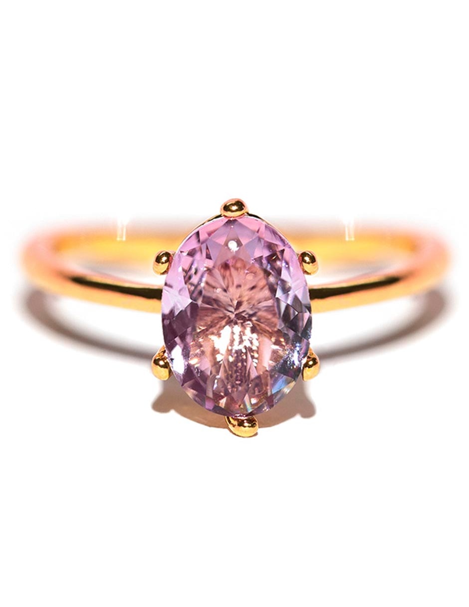 Anillo Essentials zirconia cúbica chapa de oro